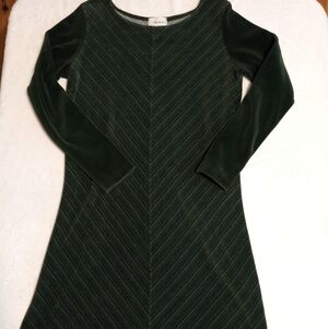 Tiburon Elegant Green Velvet Maxi Dress Size M